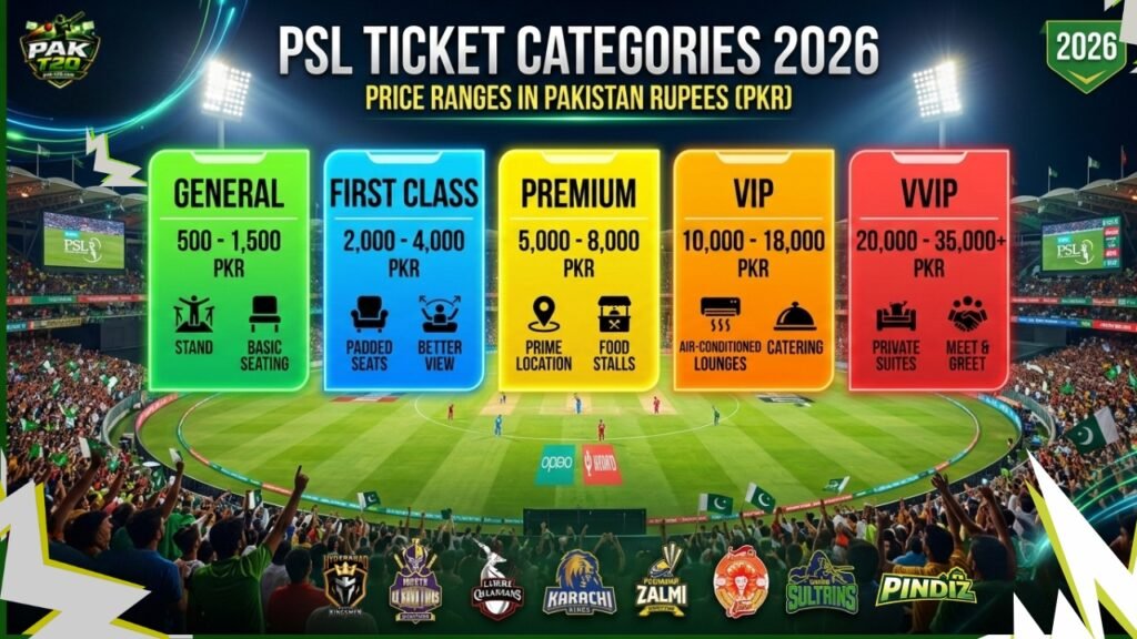  Pakistan Super League Ticket Price