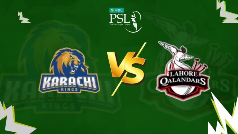 Lahore Qalandars vs Karachi Kings
